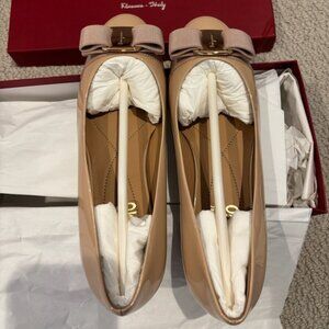 Salvatore Ferragamo Varina Leather Ballet Flats – Size 6.5 – Brand New in Box